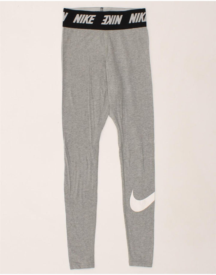 NIKE Womens Graphic Leggings UK 4 XS  Grey Cotton Vintage Nike and Second-Hand Nike from Messina Hembry 
