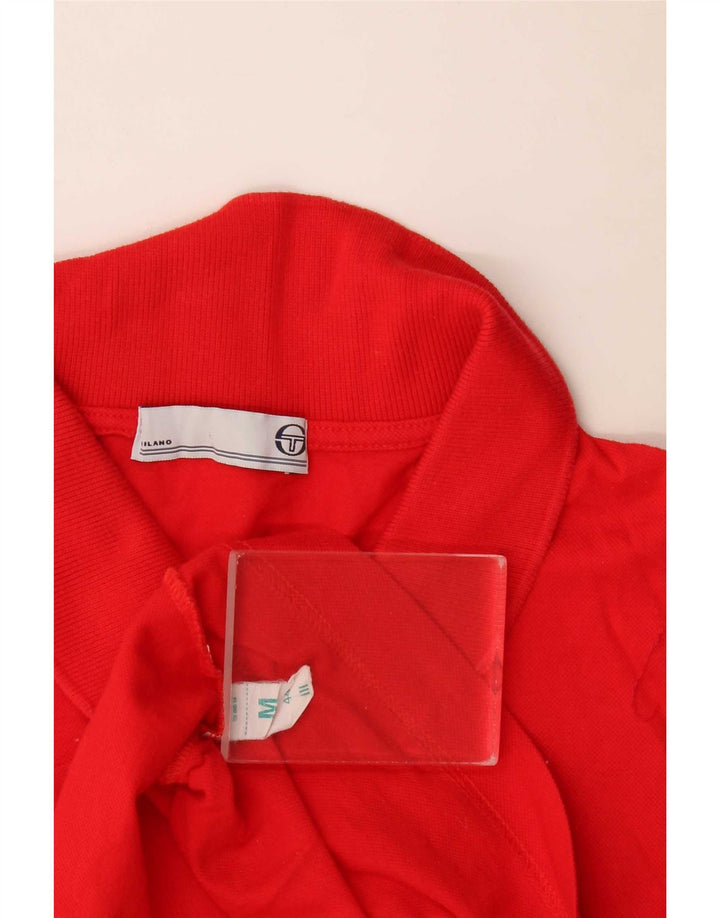 Sergio Tacchini Womens Sleeveless Polo Shirt IT 44 Medium Red