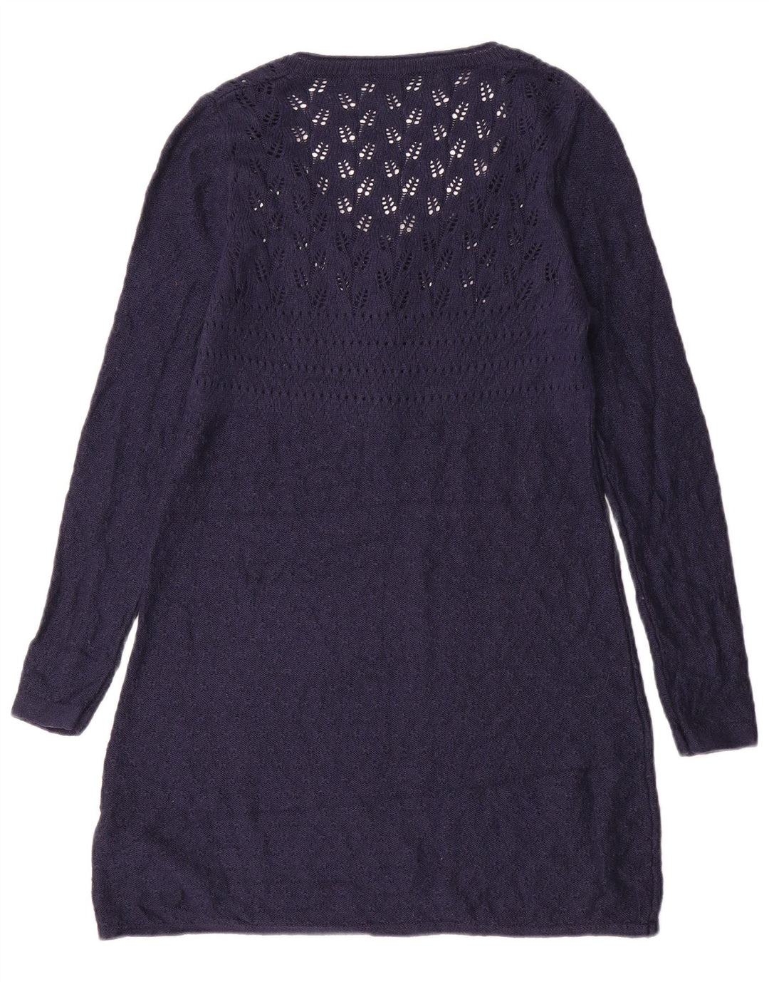 MARKS & SPENCER Womens Long Sleeve Jumper Dress UK 12 Medium Navy Blue