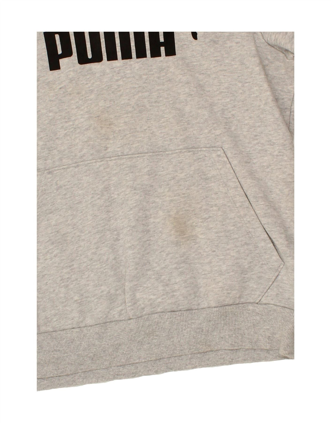 PUMA Womens Graphic Hoodie Jumper UK 14 Large Grey Vintage Puma and Second-Hand Puma from Messina Hembry 