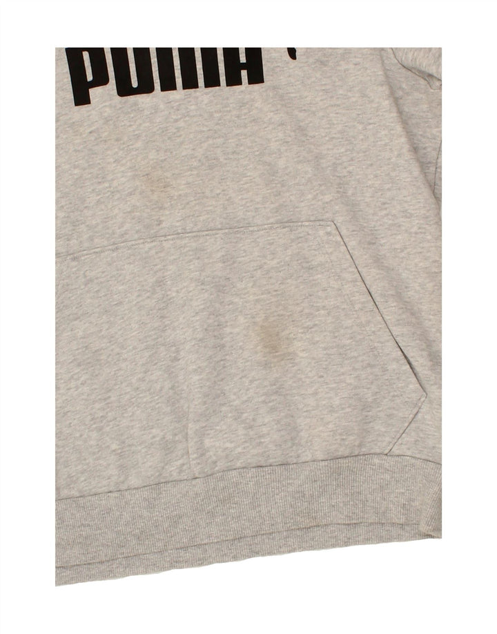 PUMA Womens Graphic Hoodie Jumper UK 14 Large Grey Vintage Puma and Second-Hand Puma from Messina Hembry 