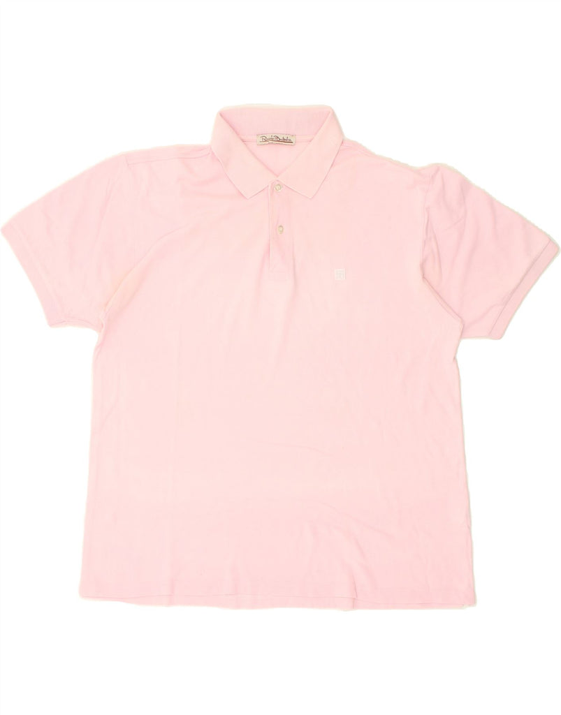 RENATO BALESTRA Mens Polo Shirt Large Pink Cotton Vintage Renato Balestra and Second-Hand Renato Balestra from Messina Hembry 