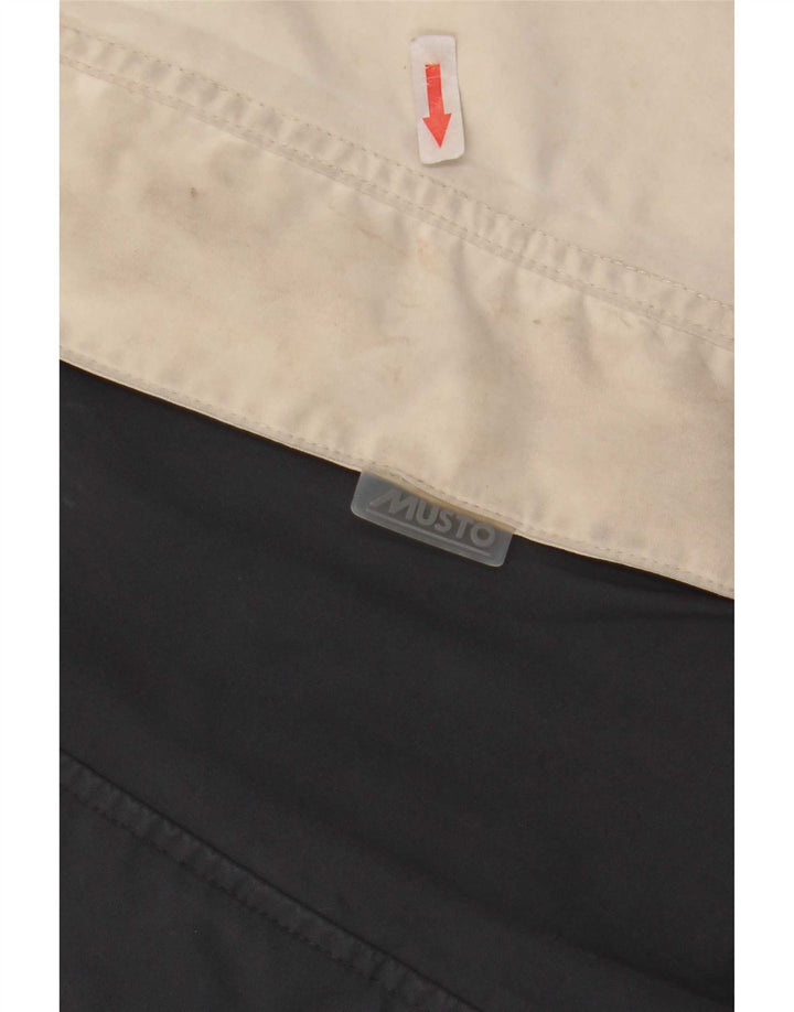 Musto Boys Hooded Waterproof Jacket 9-10 Years Black Colourblock