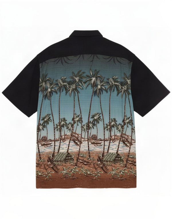 Pierre Cardin Mens Graphic Short Sleeve Shirt Large Multicoloured Hawaiian