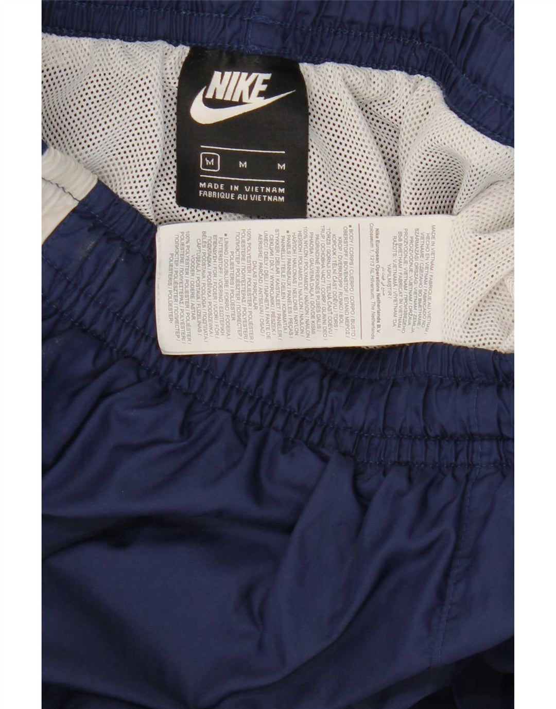 Nike Mens Tracksuit Trousers Joggers Medium Navy Blue Colourblock