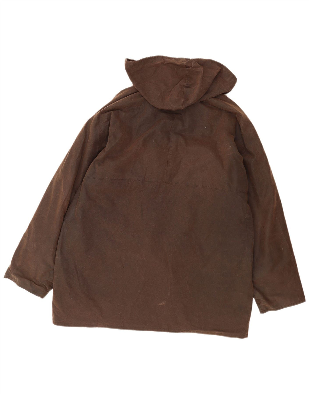 Game Technical Apparel Mens Hooded Waxed Cotton Jacket UK 44 2XL Brown