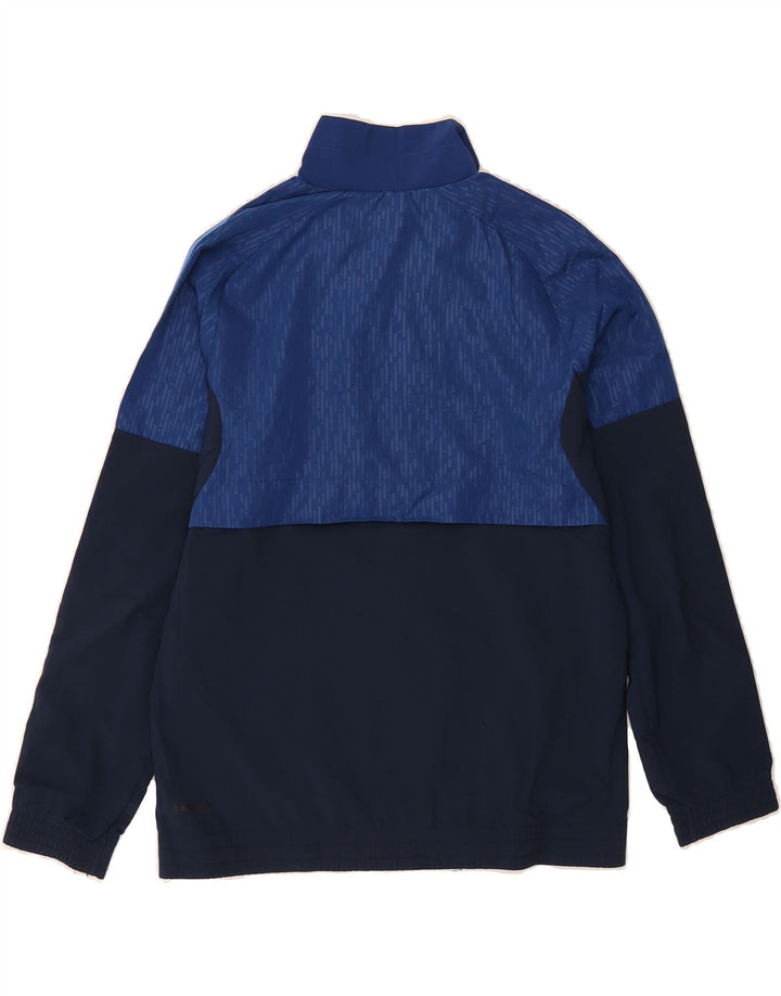 ADIDAS Boys Tracksuit Top Jacket 13-14 Years Navy Blue Colourblock Vintage Adidas and Second-Hand Adidas from Messina Hembry 