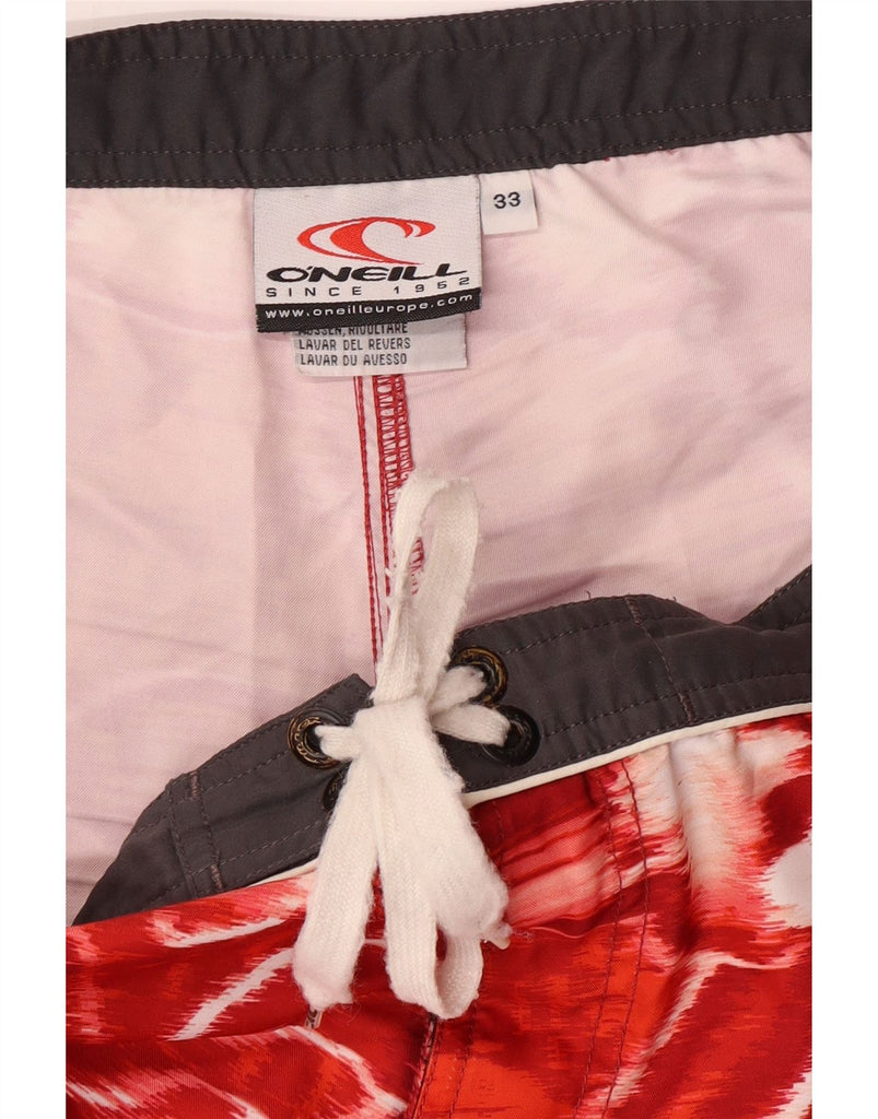 O'NEILL Mens Swimming Shorts Medium  Red Floral Polyester Vintage O'Neill and Second-Hand O'Neill from Messina Hembry 