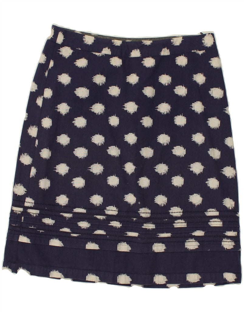 WHITE STUFF Womens Straight Skirt UK 12 Medium W30 Navy Blue Spotted | Vintage White Stuff | Thrift | Second-Hand White Stuff | Used Clothing | Messina Hembry 