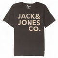 Jack & Jones Mens Graphic T-Shirt Top Large Grey Cotton