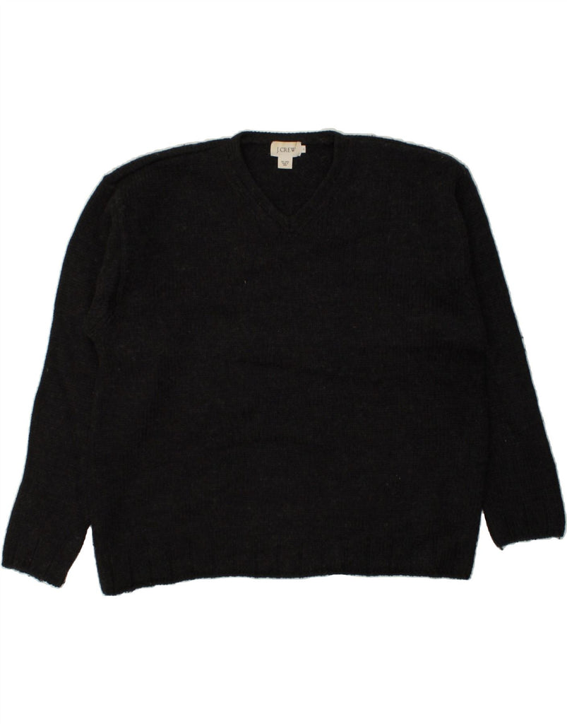 J. CREW Mens V-Neck Jumper Sweater Large Black Wool | Vintage J. Crew | Thrift | Second-Hand J. Crew | Used Clothing | Messina Hembry 