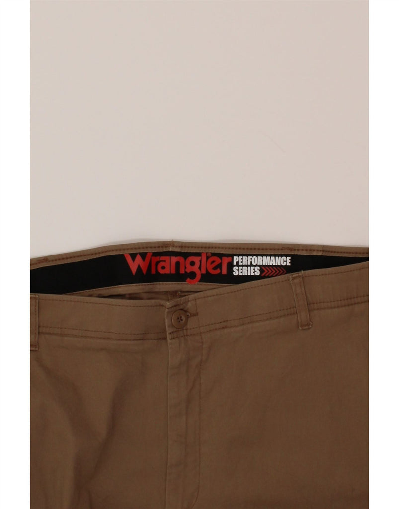 WRANGLER Mens Straight Chino Trousers W40 L30 Brown Cotton Vintage Wrangler and Second-Hand Wrangler from Messina Hembry 