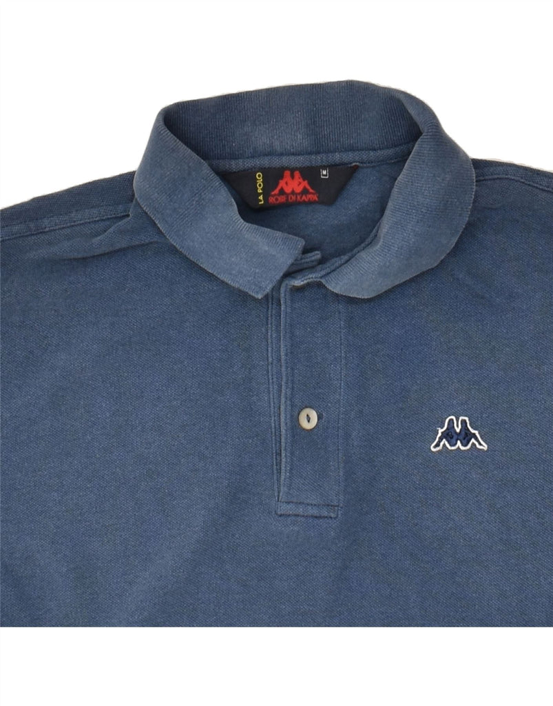 KAPPA Mens Polo Shirt Medium Navy Blue Cotton | Vintage Kappa | Thrift | Second-Hand Kappa | Used Clothing | Messina Hembry 