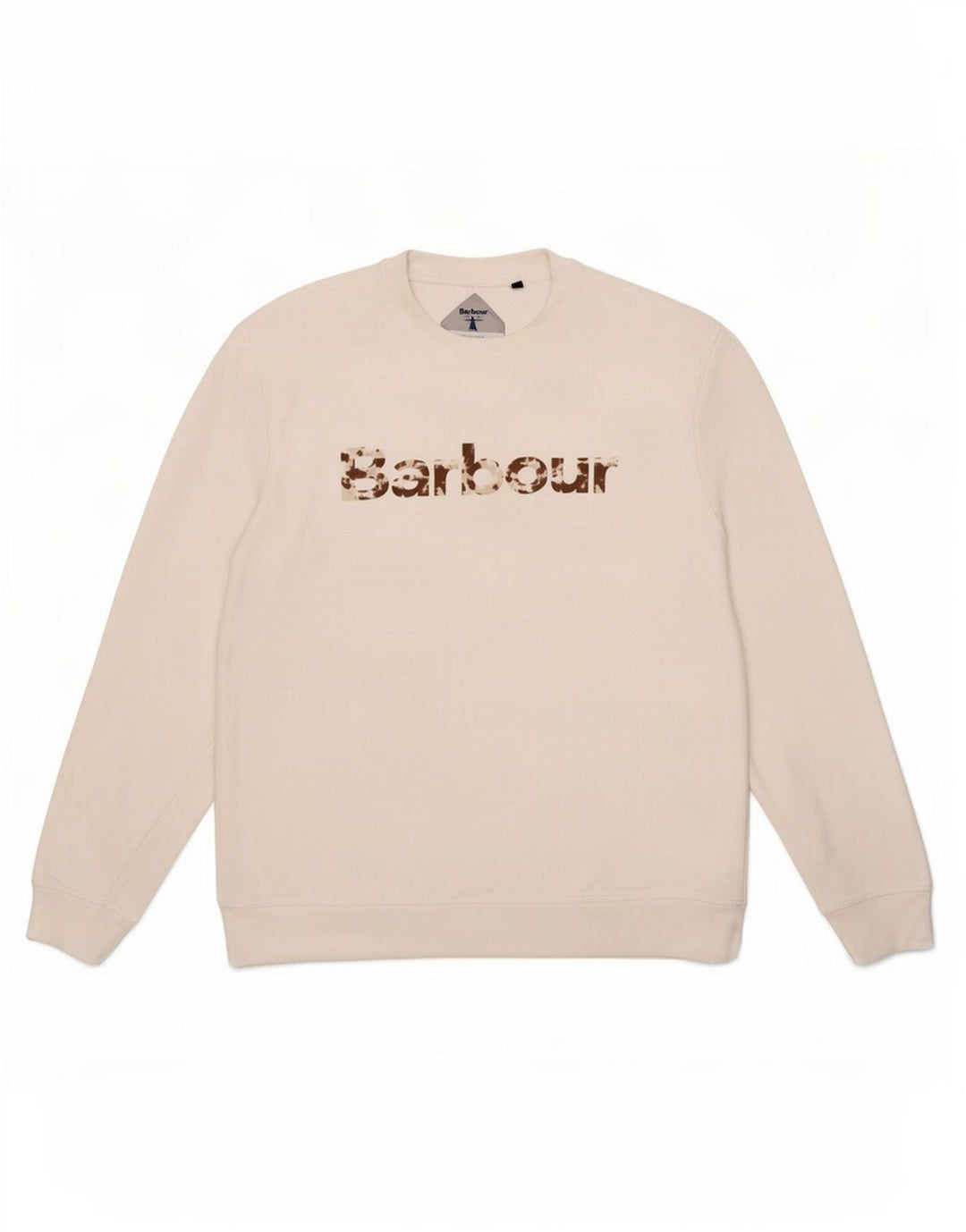 Barbour Mens Graphic Sweatshirt Jumper Medium White Cotton