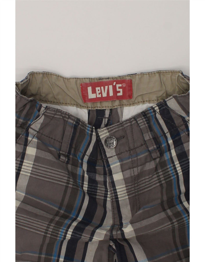 LEVI'S Boys Cargo Shorts 7-8 Years W24 Grey Check Cotton | Vintage Levi's | Thrift | Second-Hand Levi's | Used Clothing | Messina Hembry 