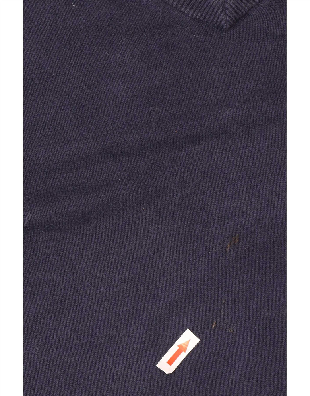 Tommy Hilfiger Mens V-Neck Jumper Sweater Medium Navy Blue Cotton