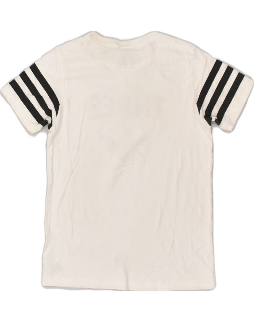 ADIDAS Boys Graphic T-Shirt Top 11-12 Years White Cotton | Vintage Adidas | Thrift | Second-Hand Adidas | Used Clothing | Messina Hembry 