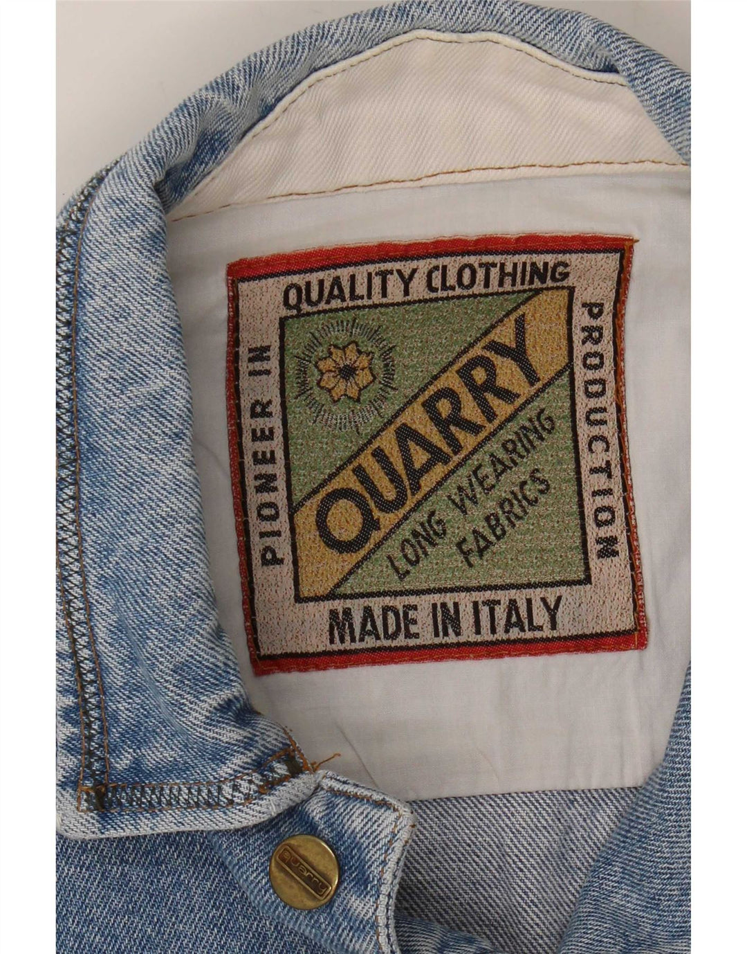 Quarry Mens Denim Jacket UK 40 Large Blue