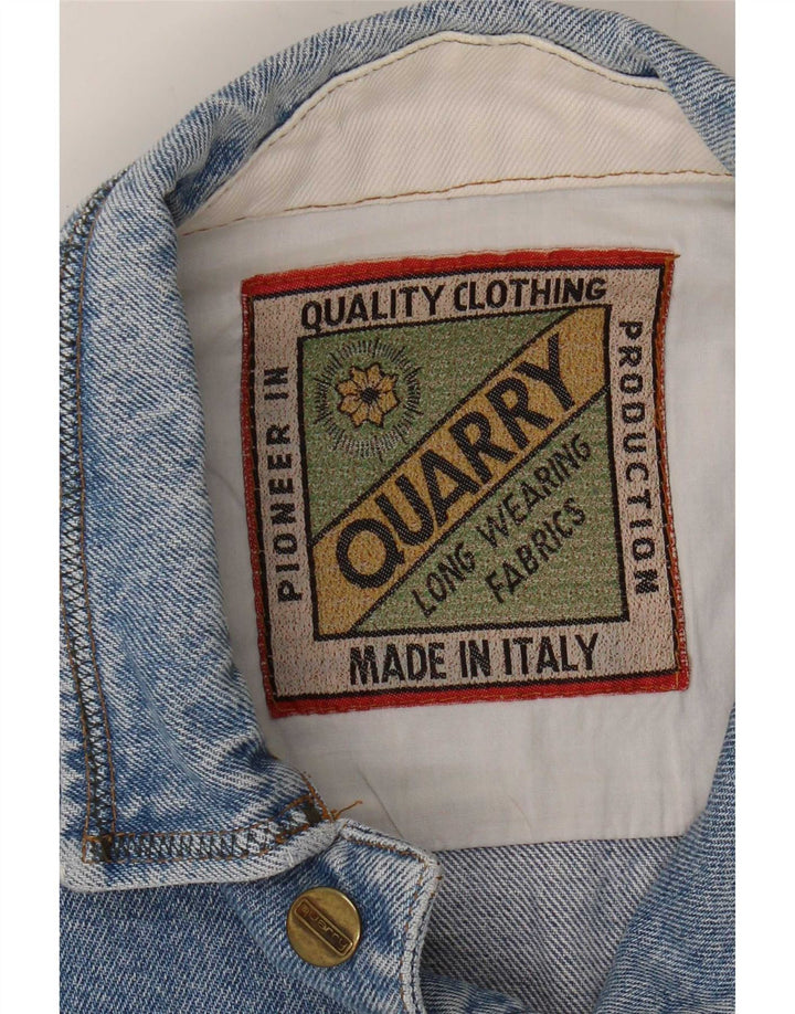 Quarry Mens Denim Jacket UK 40 Large Blue