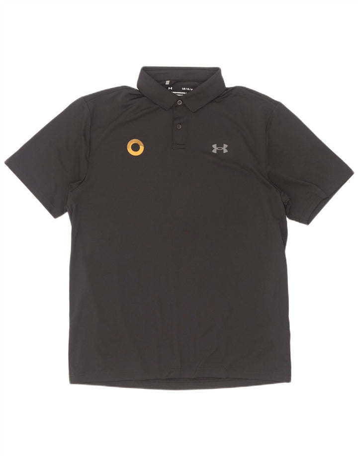 Under Armour Mens Polo Shirt Large Black Polyester
