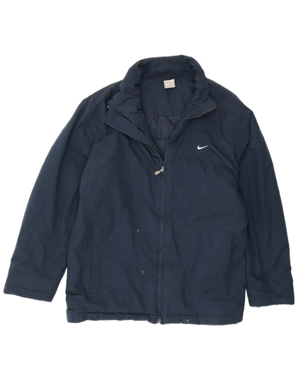 Nike Mens Windbreaker Jacket UK 42/44 Large Navy Blue