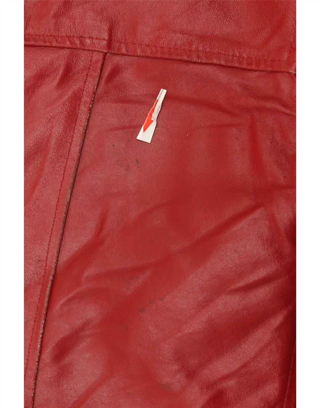 Vintage Womens Crop Leather Jacket UK 14 Medium Red Leather
