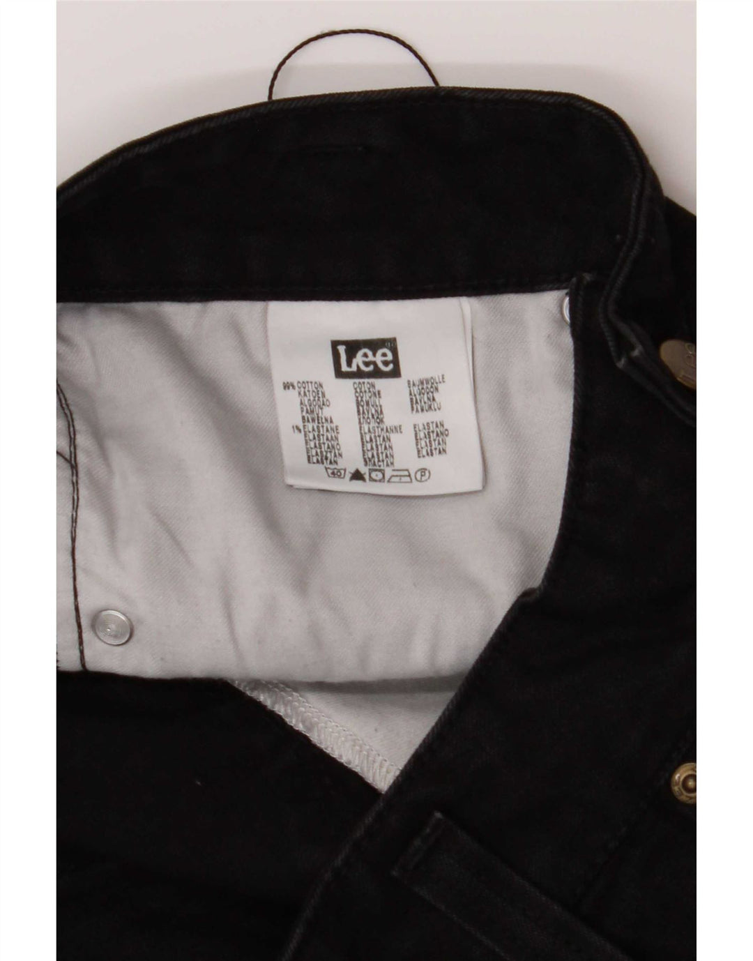 Lee Womens Straight Jeans W30 L32 Black Cotton