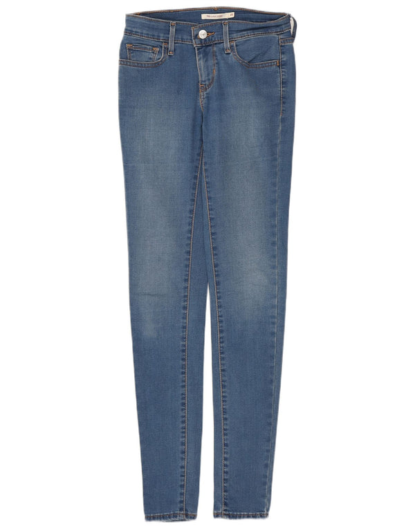 Levi's Womens 710 Super Skinny Jeans W25 L32 Blue Cotton