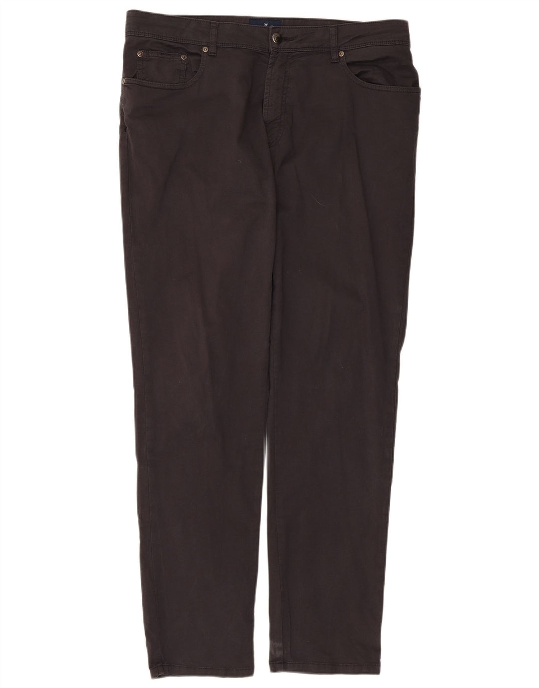 Hackett Mens Slim Casual Trousers W36 L31 Brown Cotton