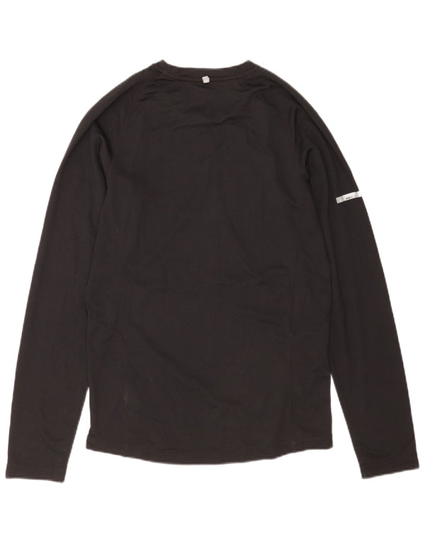 Nike Mens Dri Fit Top Long Sleeve Small Black Polyester