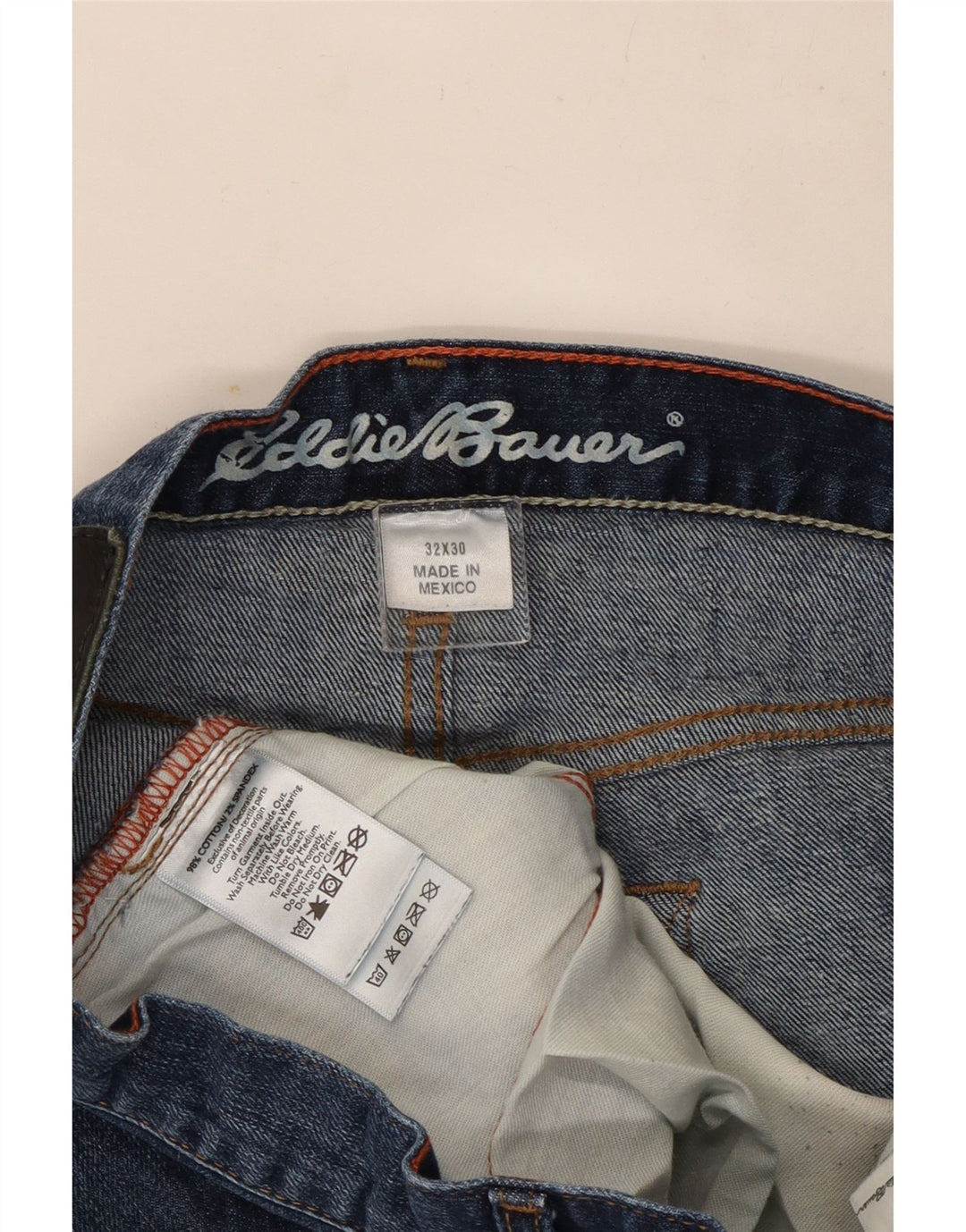 Eddie Bauer Mens Straight Jeans W32 L30 Blue Cotton