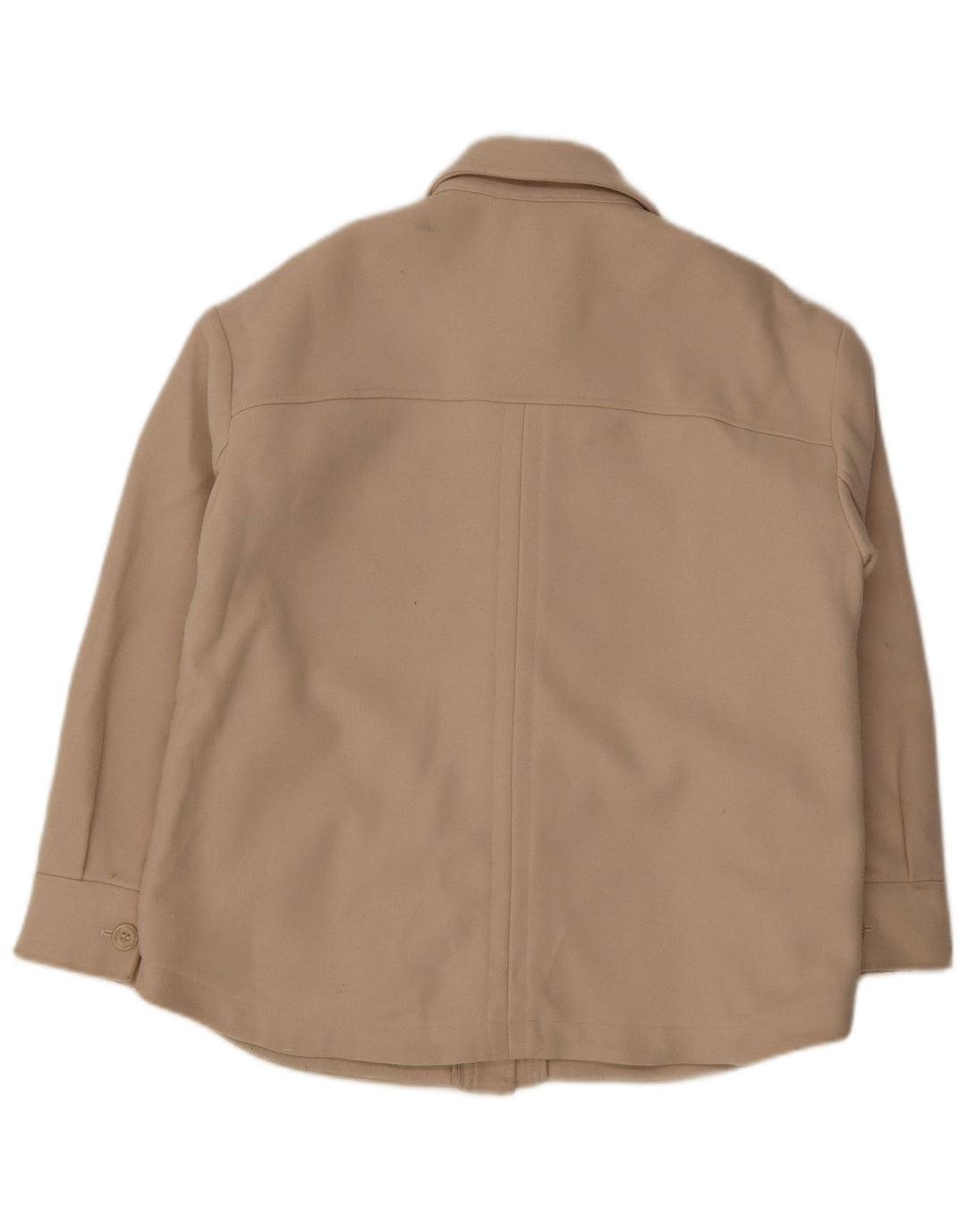 MINT VELVET Womens Oversized Bomber Jacket UK 14 Medium Beige Acrylic