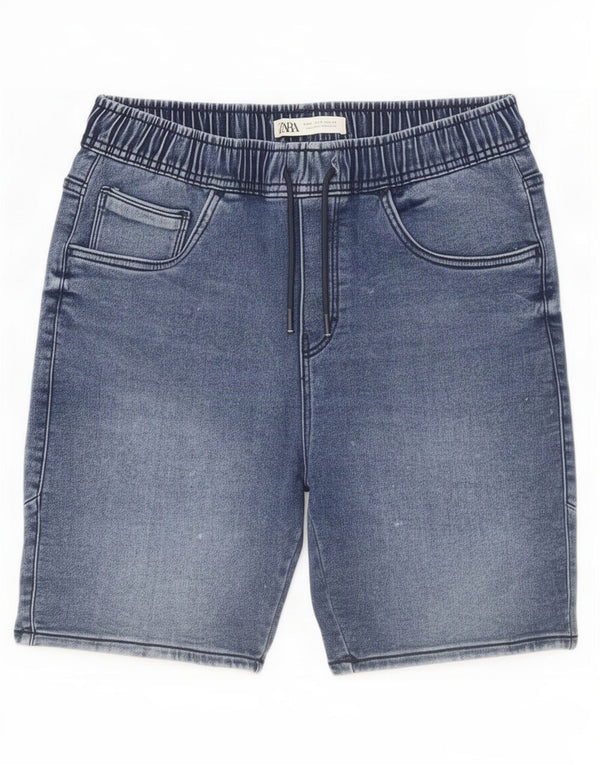 Zara Mens Denim Shorts Small W30 Blue