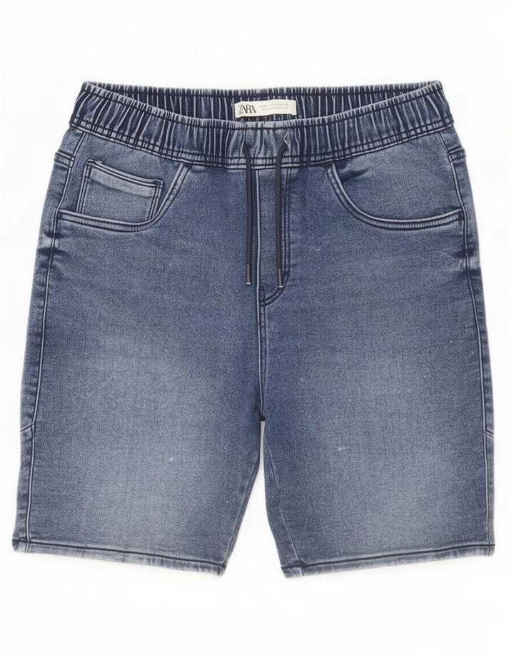 Zara Mens Denim Shorts Small W30 Blue