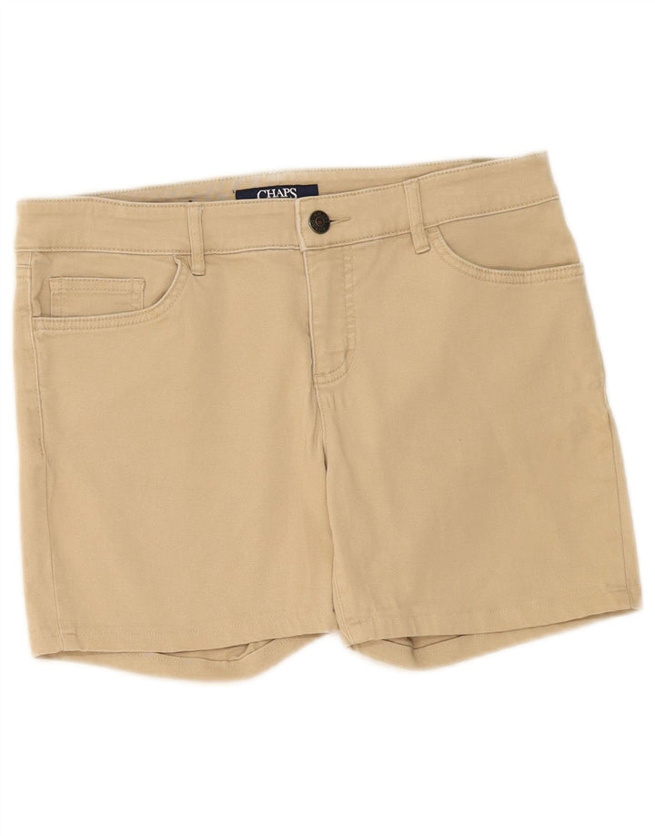 Chaps Womens Casual Shorts US 4 Small W30 Beige Cotton