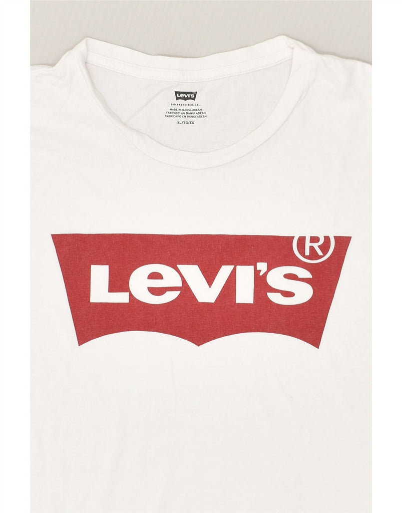 LEVI'S Mens Graphic T-Shirt Top XL White Cotton | Vintage Levi's | Thrift | Second-Hand Levi's | Used Clothing | Messina Hembry 