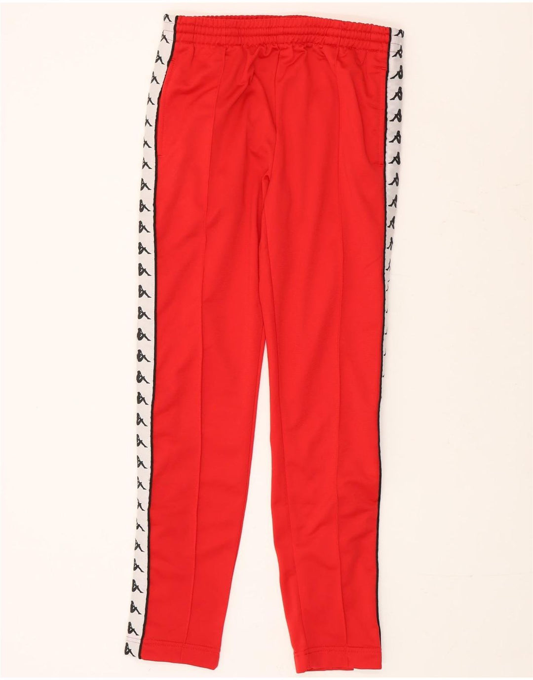 Kappa Mens Graphic Tracksuit Trousers Small  Red Colourblock Polyester