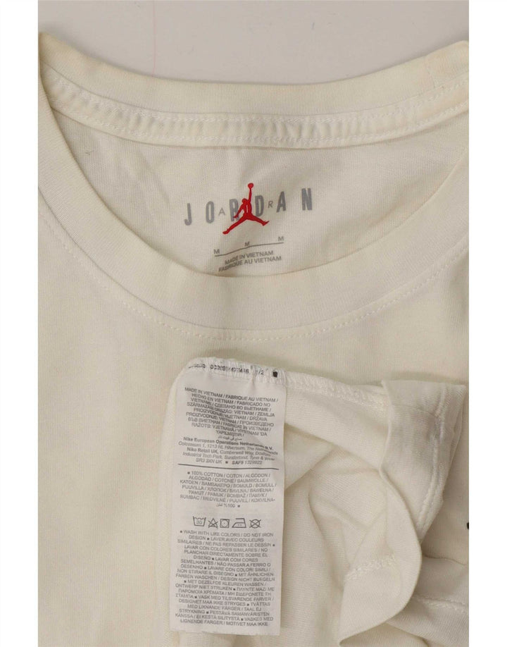 Jordan Mens T-Shirt Top Medium White Cotton