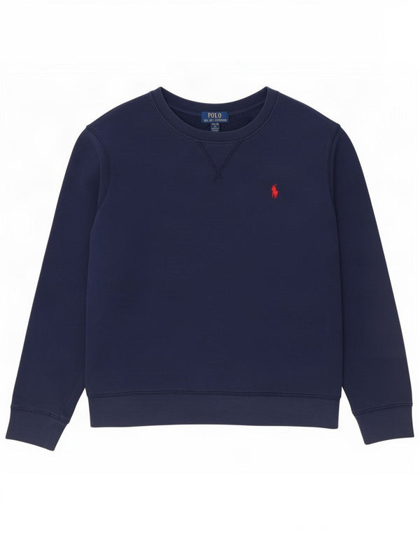 Polo Ralph Lauren Boys Sweatshirt Jumper 14-15 Years Large Navy Blue Cotton