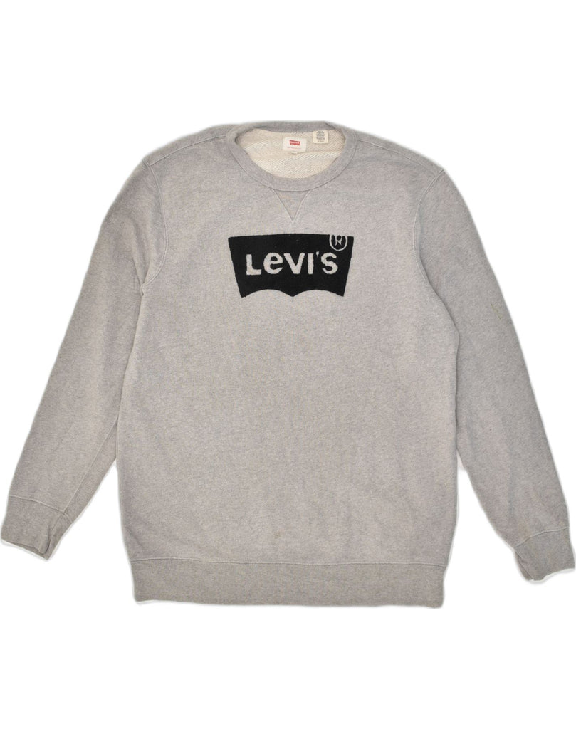 LEVI'S Mens Graphic Sweatshirt Jumper XL Grey Cotton | Vintage Levi's | Thrift | Second-Hand Levi's | Used Clothing | Messina Hembry 