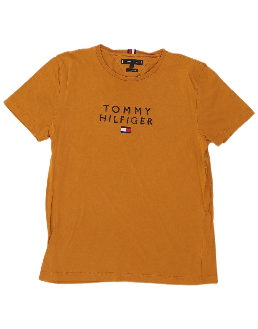 Tommy Hilfiger Mens Graphic T-Shirt Top Large Brown Cotton