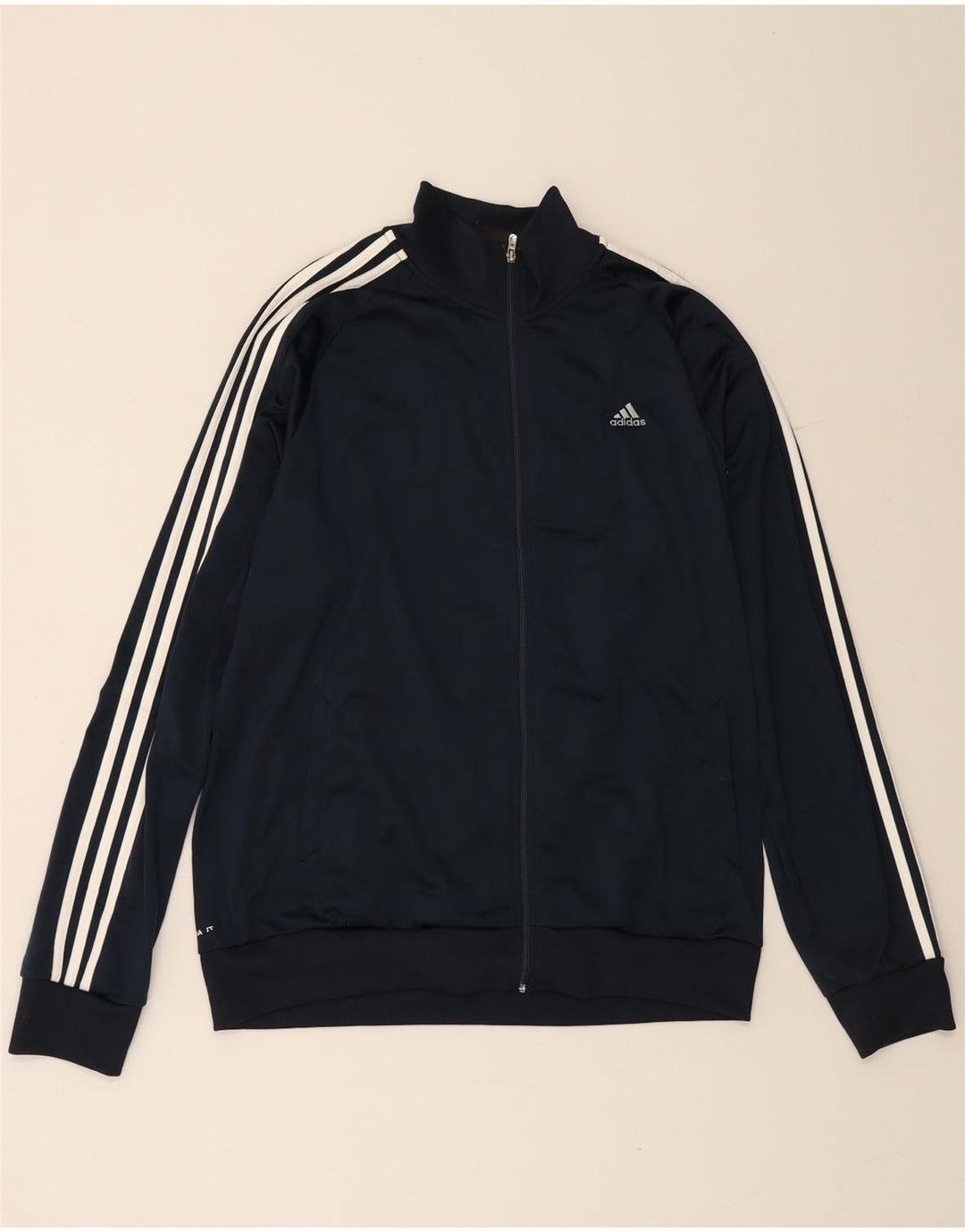 ADIDAS Mens Climalite Tracksuit Top Jacket XL Navy Blue Polyester