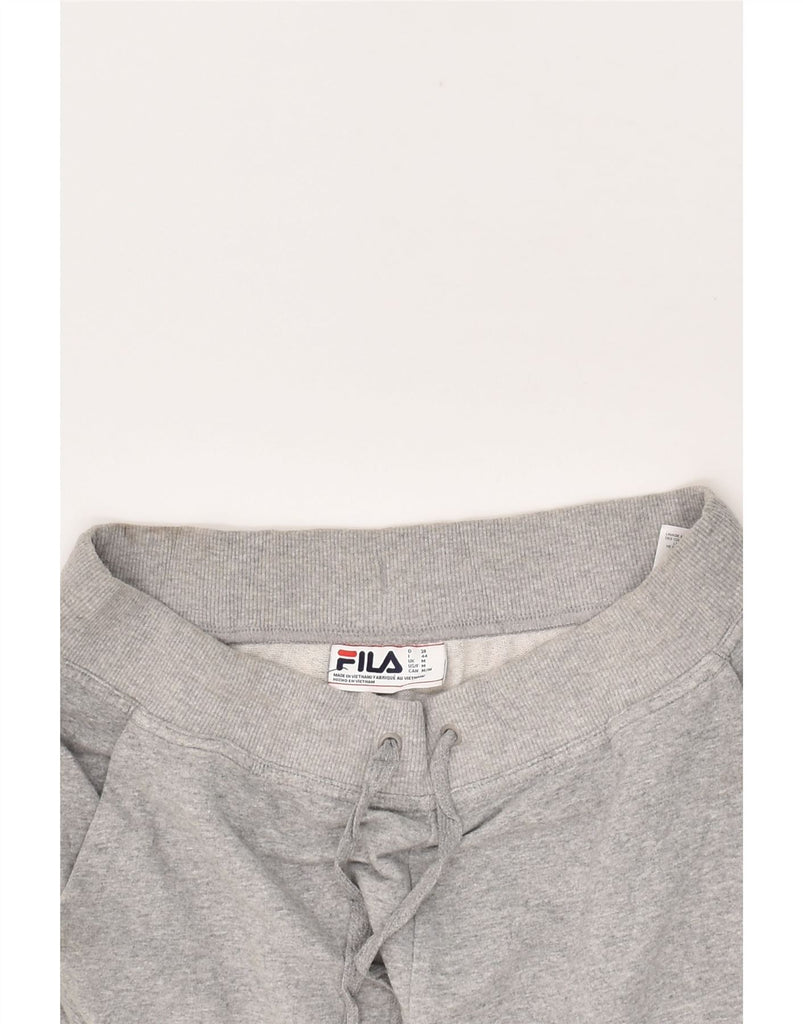 FILA Womens Tracksuit Trousers Joggers UK 12 Medium Grey Cotton | Vintage Fila | Thrift | Second-Hand Fila | Used Clothing | Messina Hembry 