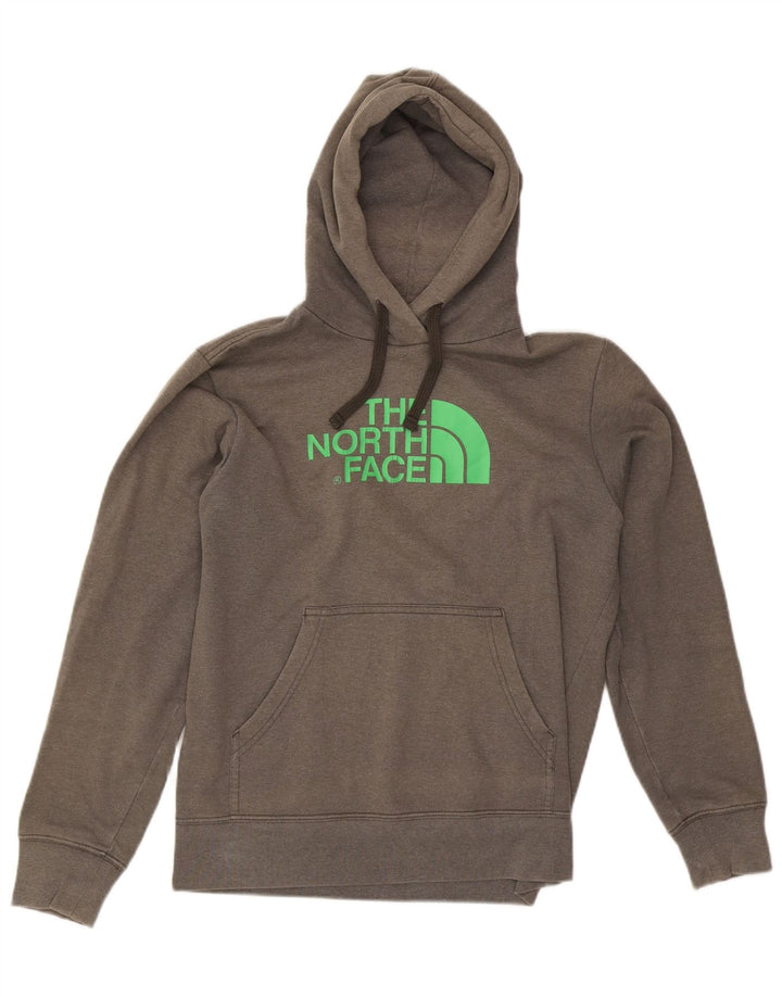 THE NORTH FACE Mens Graphic Hoodie Jumper Small Grey Cotton