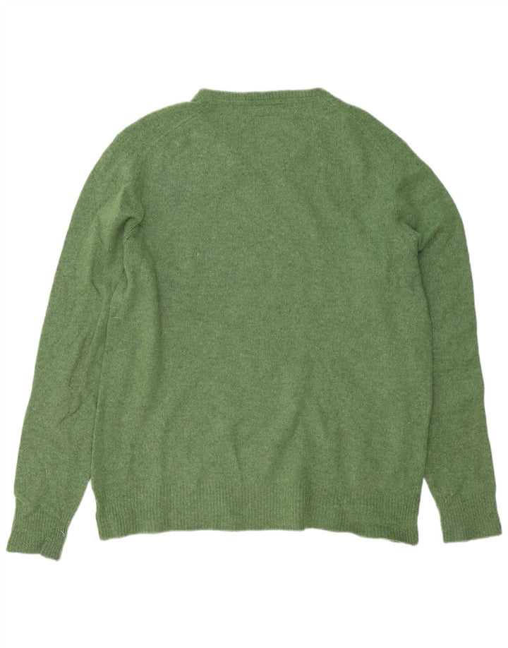 Superdry Mens Crew Neck Jumper Sweater Large Green Lambswool
