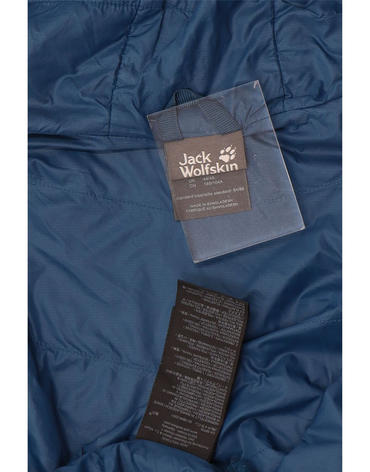 JACK WOLFSKIN Mens Hooded Rain Jacket UK 44/46 XL Blue Polyamide