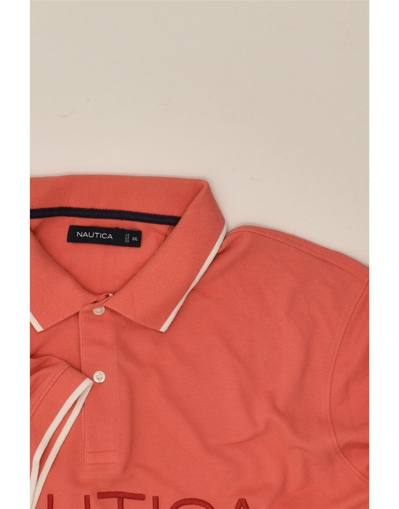 NAUTICA Mens Polo Shirt 2XL Orange Cotton | Vintage Nautica | Thrift | Second-Hand Nautica | Used Clothing | Messina Hembry 