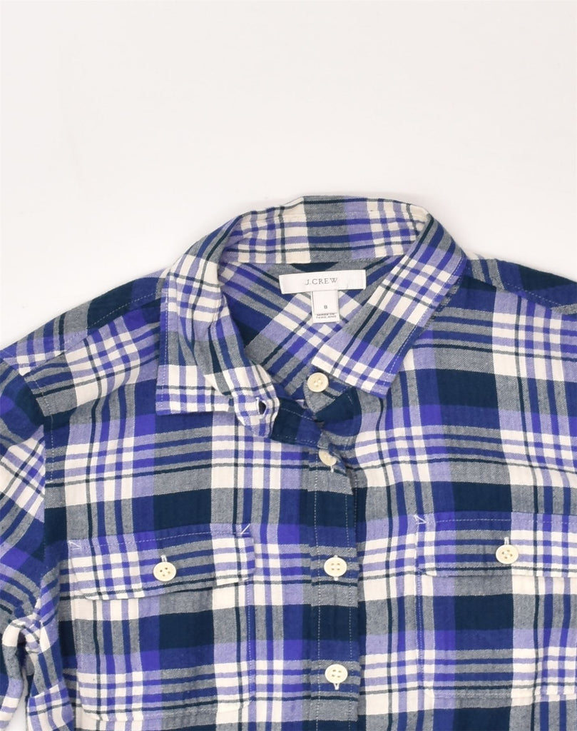 J. CREW Womens Shirt US 8 Medium Blue Check Cotton | Vintage J. Crew | Thrift | Second-Hand J. Crew | Used Clothing | Messina Hembry 