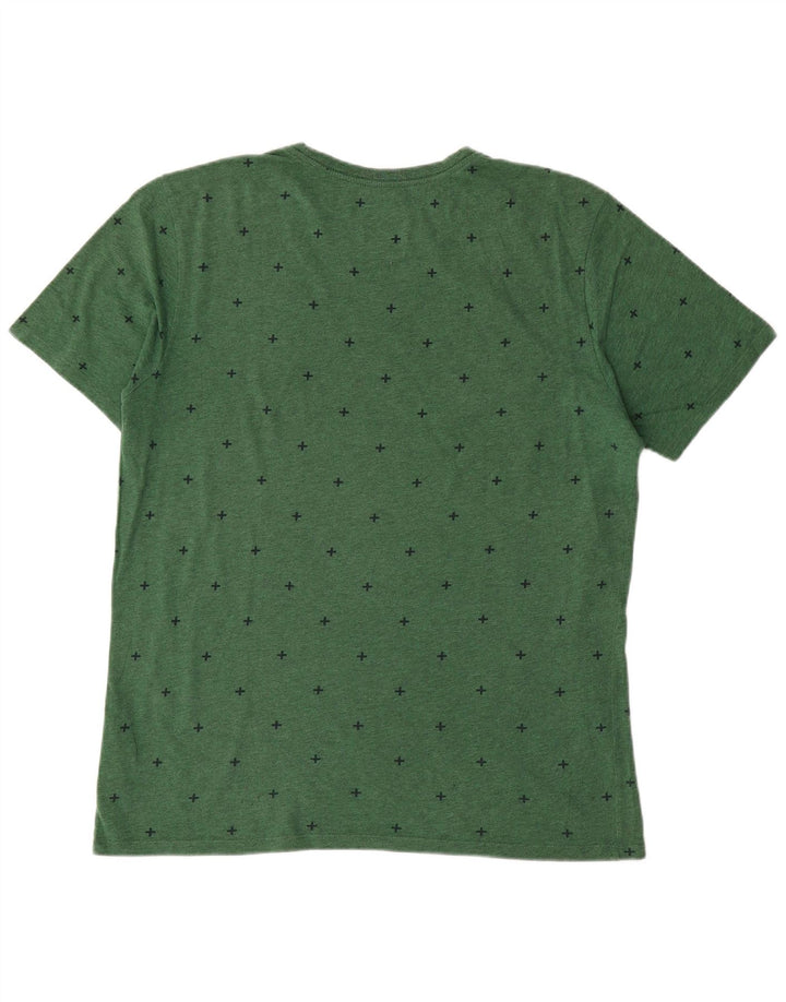Nike Mens Athletic Cut Abstract Pattern T-Shirt Top Large Green Cotton