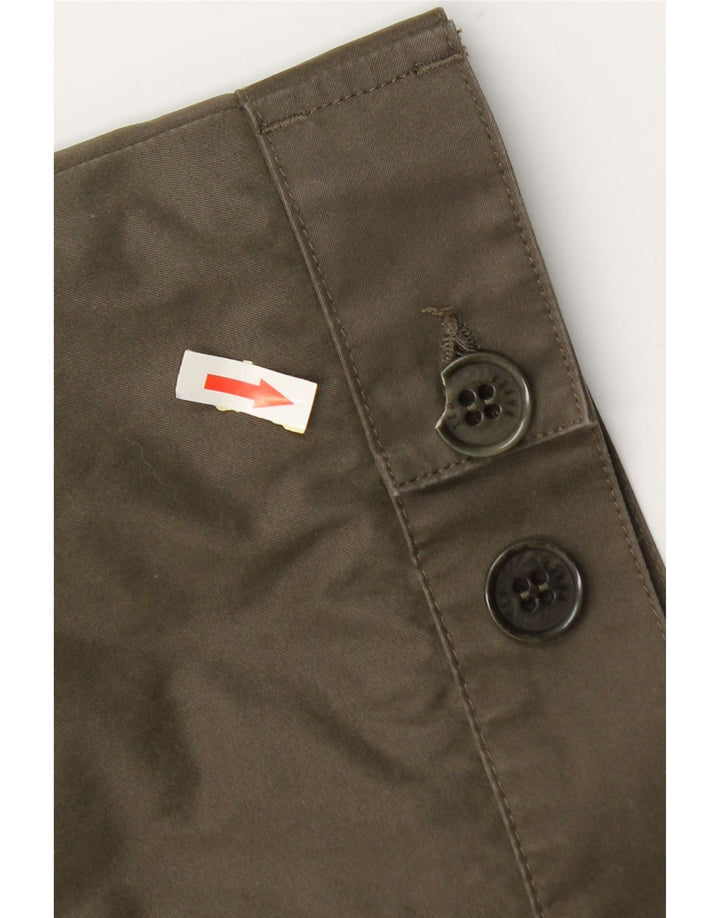 Ted Baker Mens Bomber Jacket Size 3 Medium Khaki Cotton